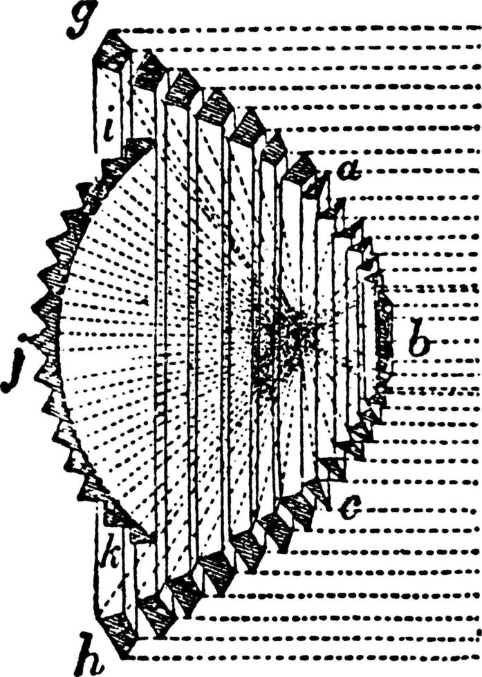 dioptriska holofoto, årgång illustration. vektor