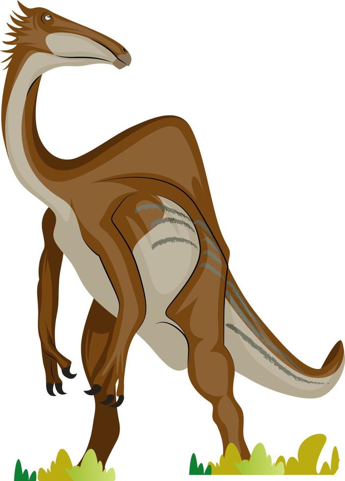 deinocheirus, illustration, vektor på vit bakgrund.