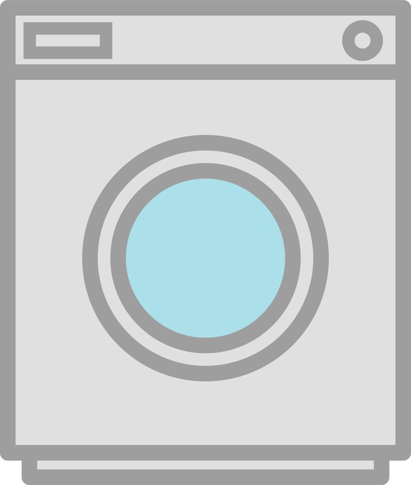 grå tvättning maskin, illustration, på en vit bakgrund. vektor