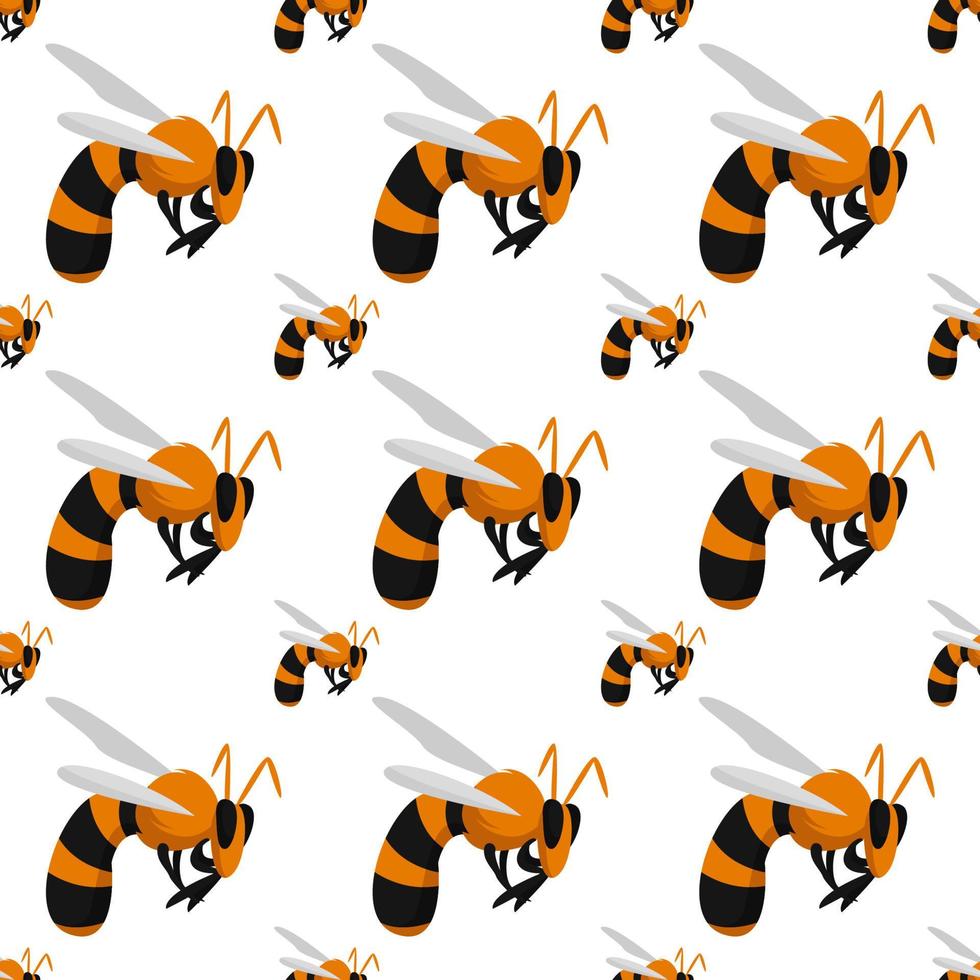 Bienenmuster, Illustration, Vektor auf weißem Hintergrund