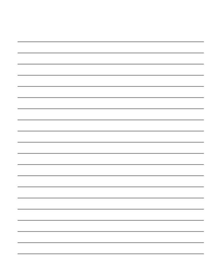 Notizbuchpapier, gerade Linie, weißer Hintergrund Papierbuch. einfaches schwarzes liniertes papier. gestreiftes Blatt zum Beschriften vektor