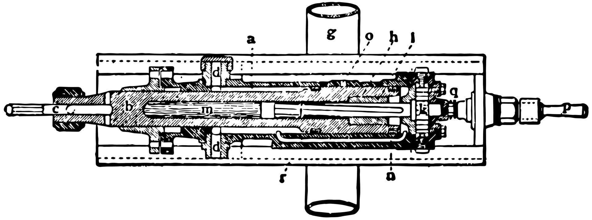 ingersoll borra, årgång illustration. vektor