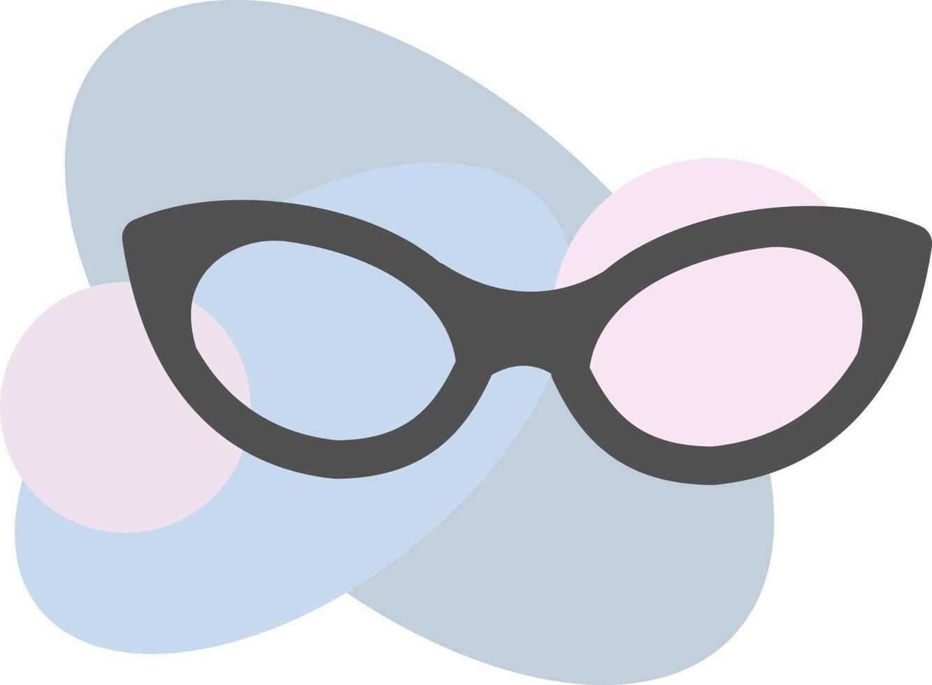 altmodische Brille, Illustration, Vektor, auf weißem Hintergrund. vektor