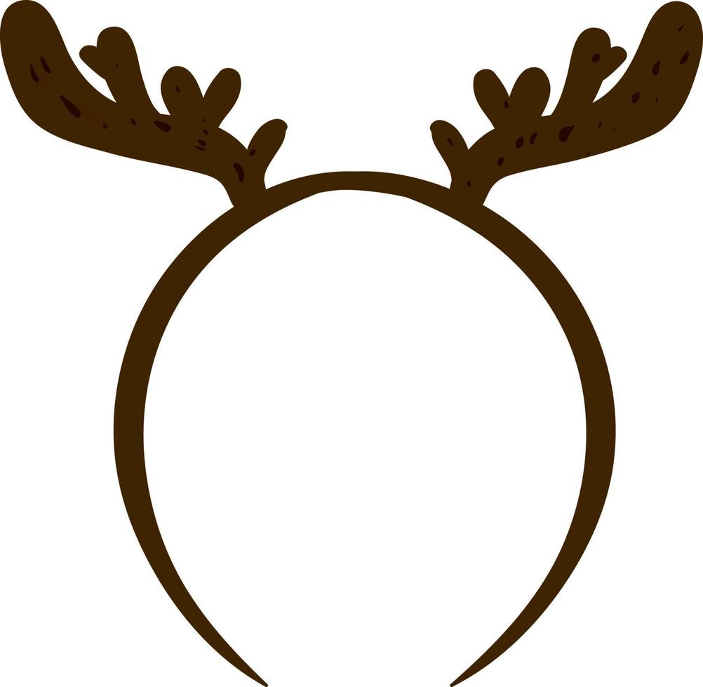 raindeer pannband, illustration, vektor på vit bakgrund.