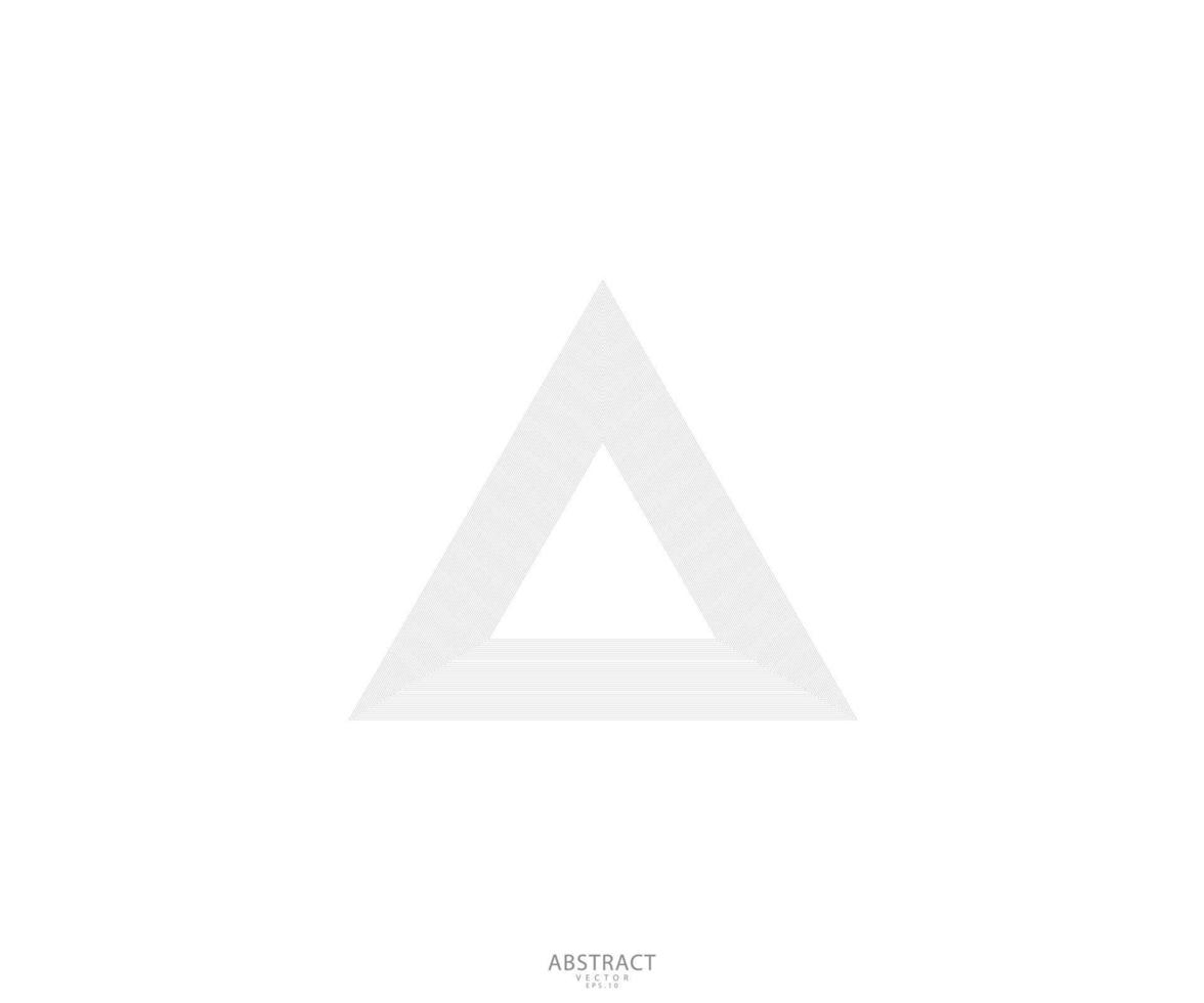 Dreieckslinienvektor. Pyramide Strichzeichnungen. Geometrische Figur. Logo-Zeichen-Design vektor