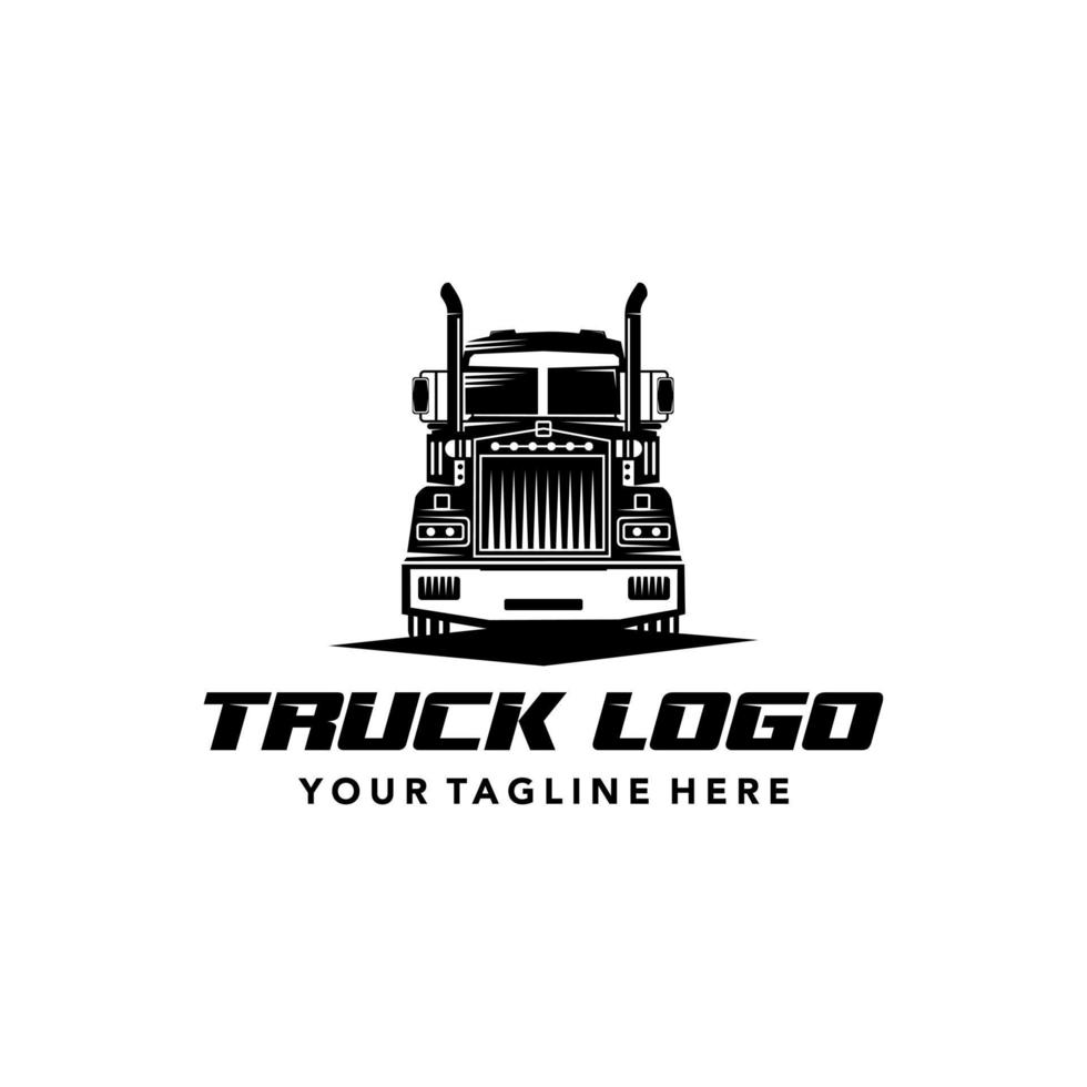 Kopf-LKW-Logo-Vorlage mit weißem Hintergrund. geeignet für Ihre Designanforderungen, Logos, Illustrationen, Animationen usw. vektor