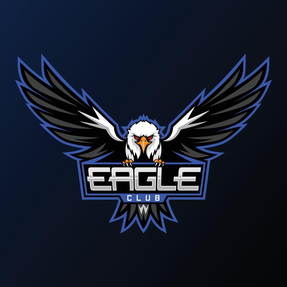 Eagle Club Logo Team Maskottchen Sport Logo. vektor