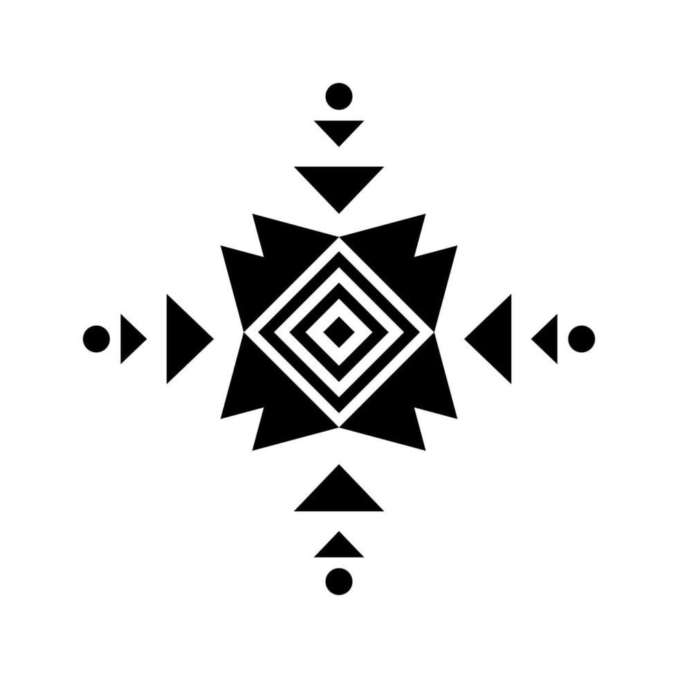 svart etnisk geometrisk mönster vektor