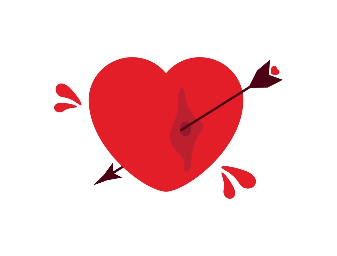 vektor illustration av röd hjärta