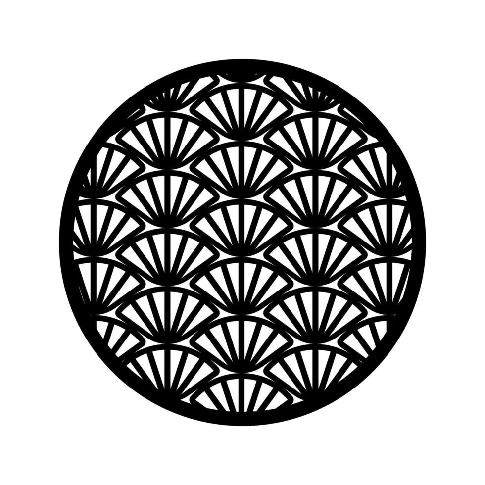 schwarz-weiße chinesische ornamente und symbole vektor