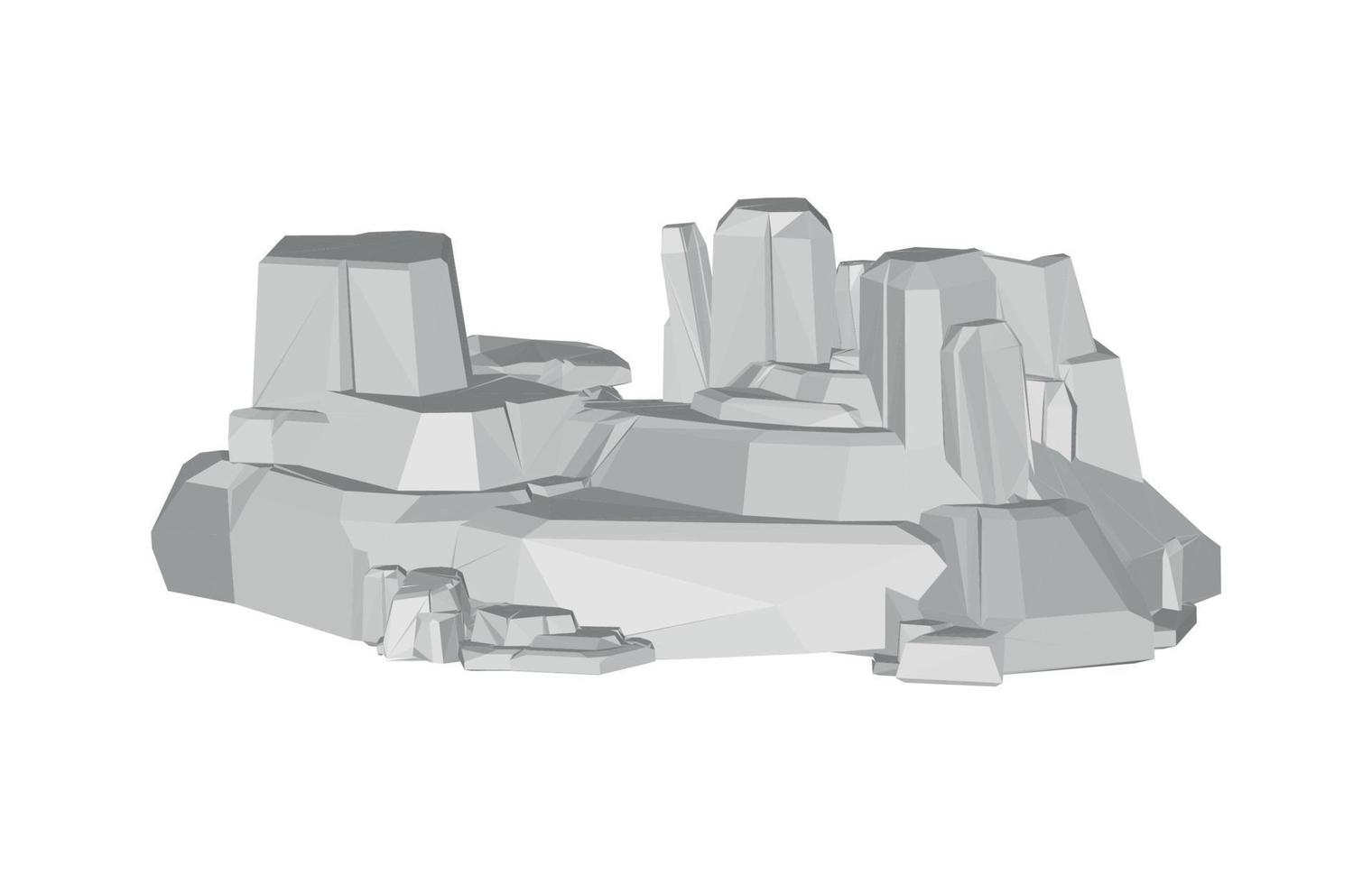 vektor illustration av 3d sten