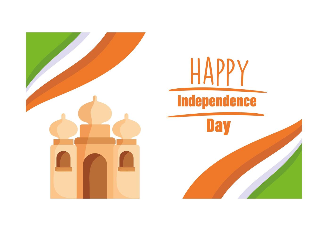 Happy India Independence Day Poster vektor