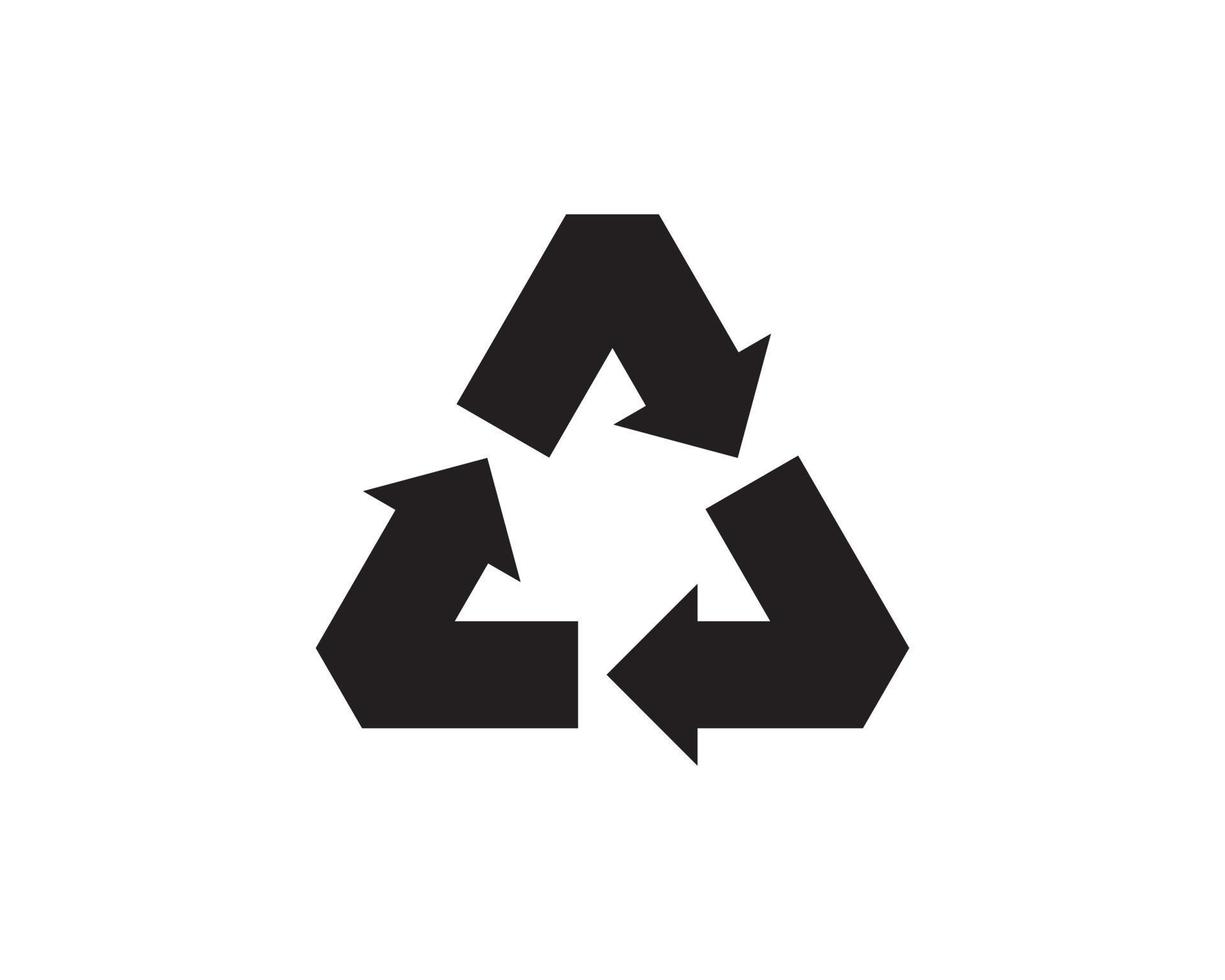 Recycling-Symbol des Pfeildreiecks. umweltfreundliches Recycling-Symbol. Vektorumgebungsmarke vektor