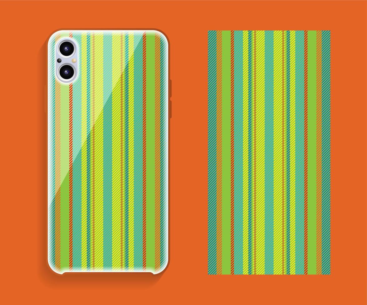 Handy-Cover-Design. Vorlage Smartphone Fall Vektormuster. vektor