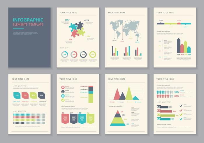 Infographic Elements Illustration Vektorer