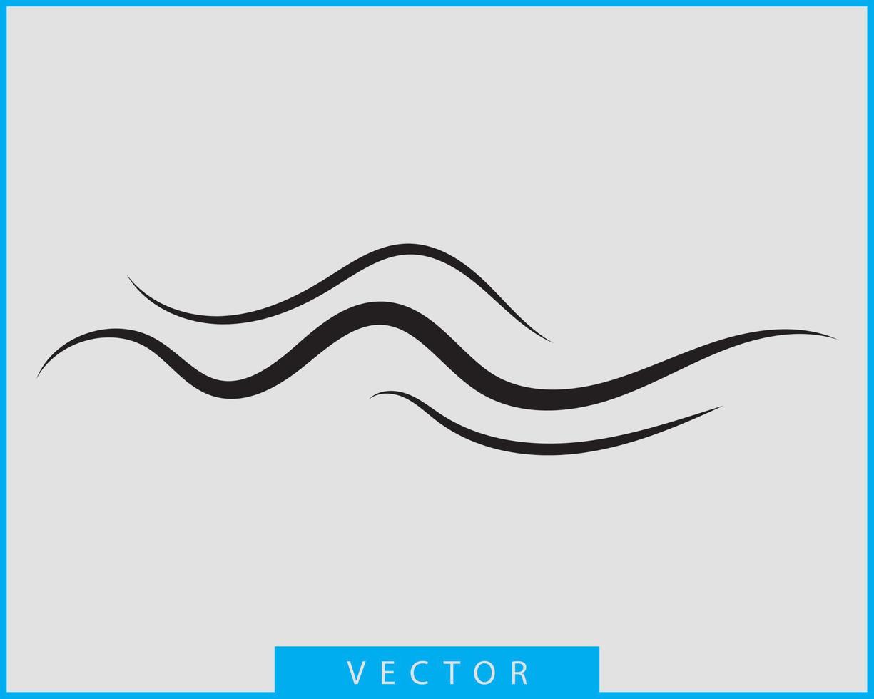 Wellen-Vektor-Design. Symbol für Wasserwelle. wellenlinien isoliert. vektor