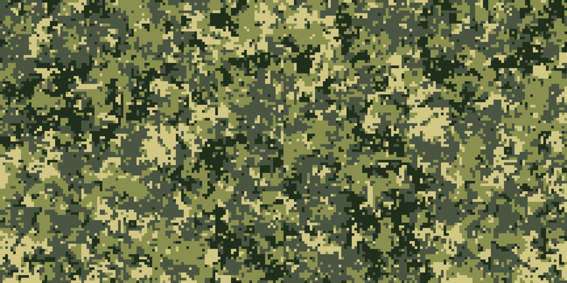 Pixeltarnung für eine Soldatenarmeeuniform. modernes Camouflage-Stoffdesign. digitaler militärischer Vektorhintergrund. vektor