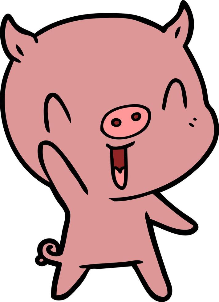 Vektor-Schwein-Charakter im Cartoon-Stil vektor