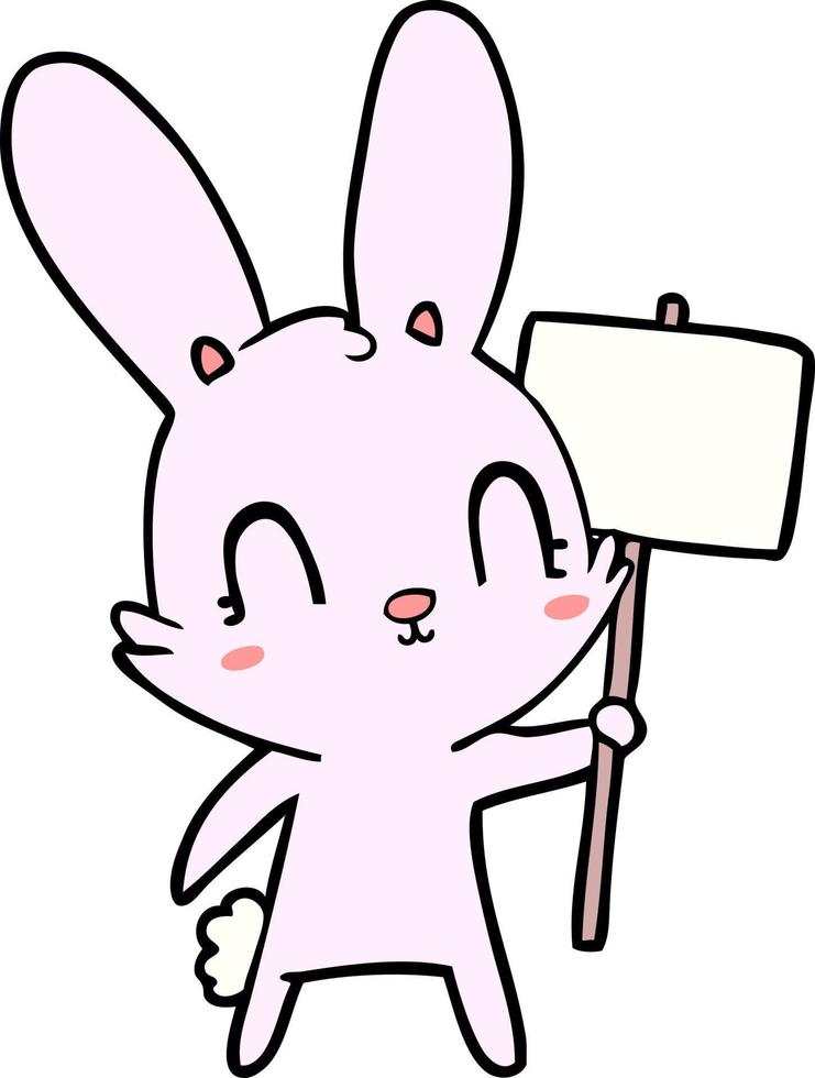 vektor kanin karaktär i tecknad serie stil