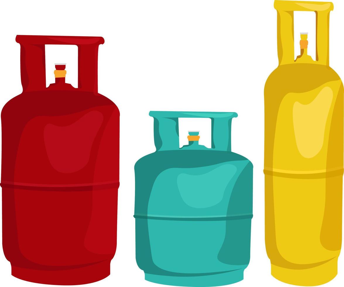 gas cylinder, illustration, vektor på vit bakgrund