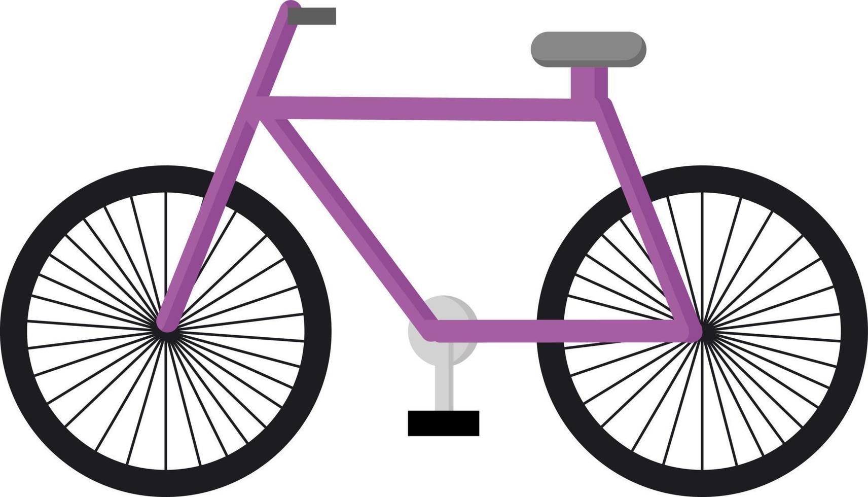 Rosa Fahrrad, Illustration, Vektor auf weißem Hintergrund.