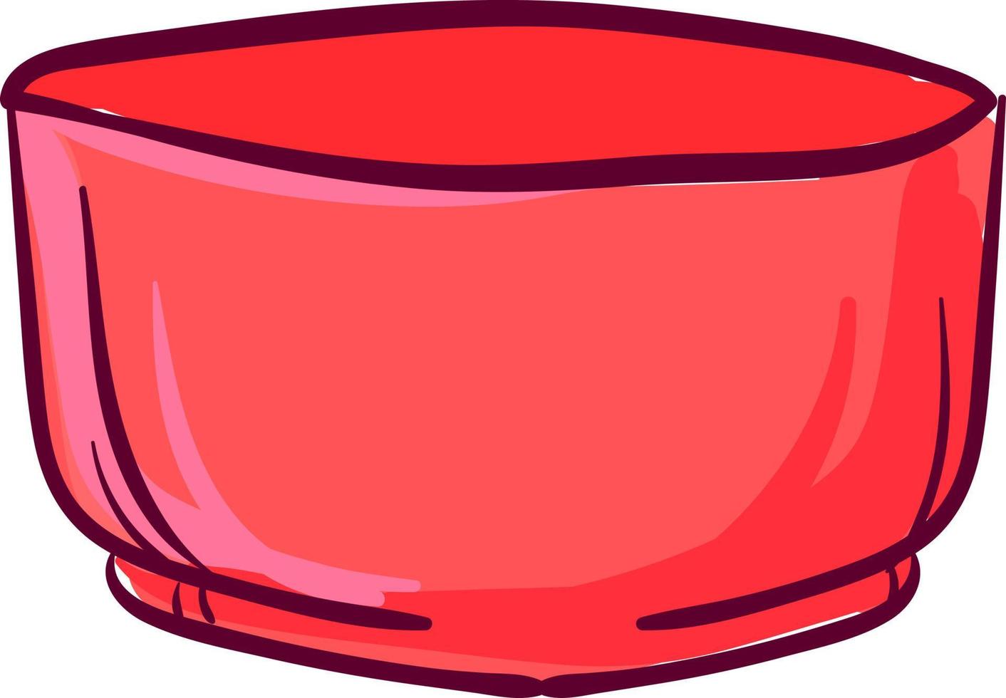 rosa Schale, Illustration, Vektor auf weißem Hintergrund