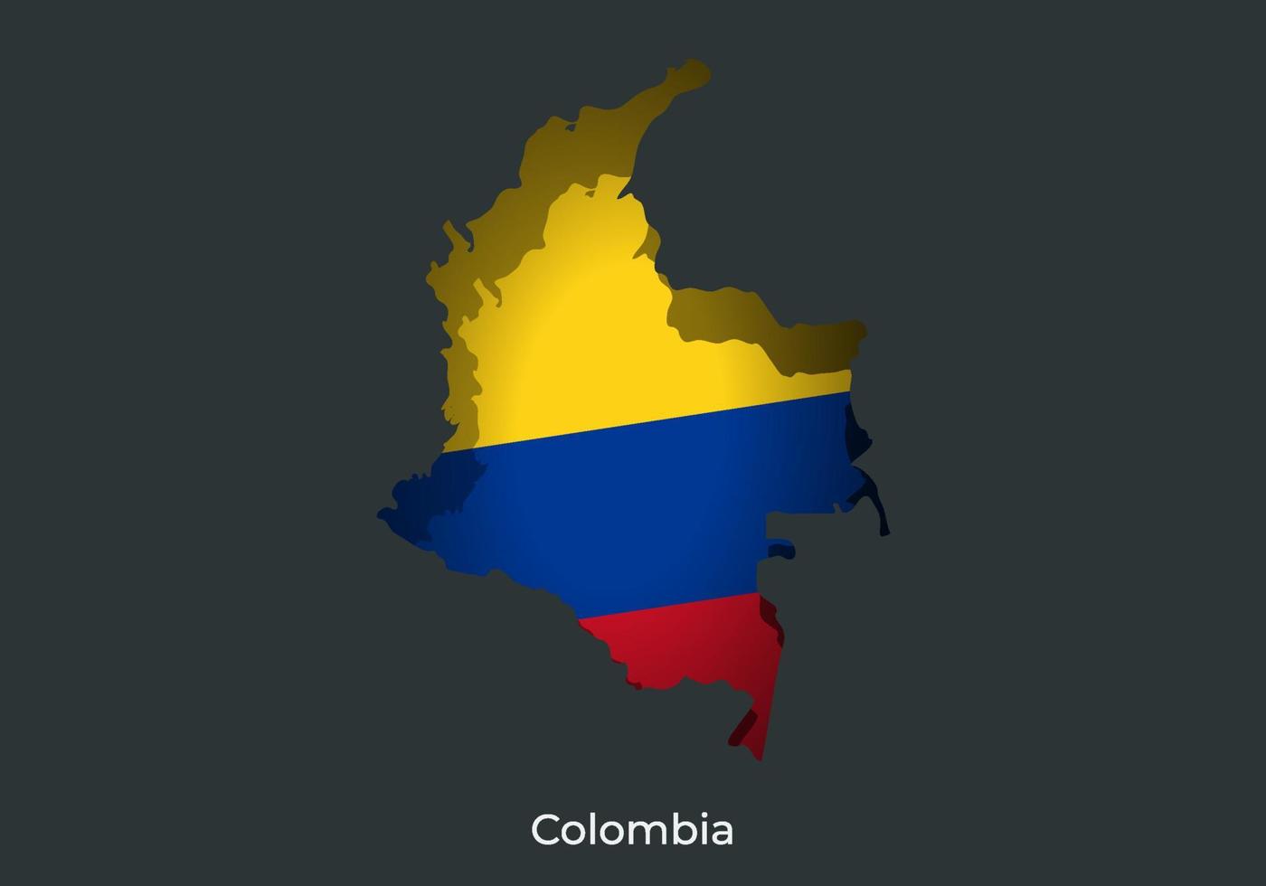 colombia flagga. papper skära stil design av officiell värld flagga. passa för baner, bakgrund, affisch, årsdag mall, festival Semester, oberoende dag. vektor eps 10