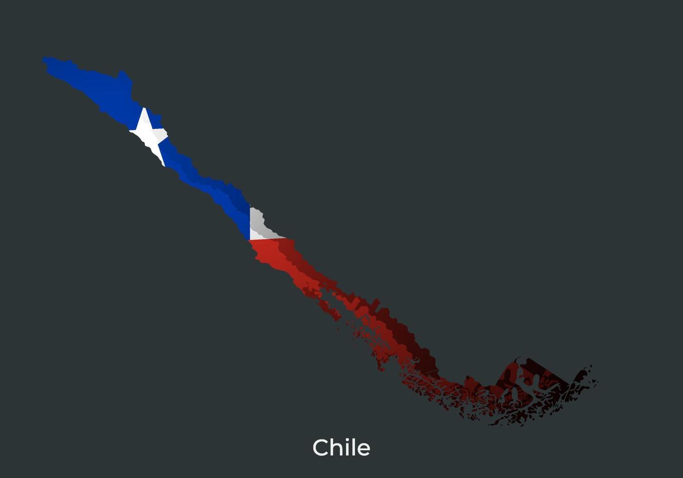 chilenische Flagge. Papierschnitt-Design der offiziellen Weltflagge. geeignet für Banner, Hintergrund, Poster, Jubiläumsvorlage, Festivalurlaub, unabhängiger Tag. Vektor eps 10