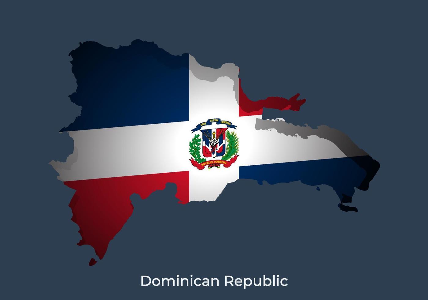 Dominikanska republik flagga. papper skära stil design av officiell värld flagga. passa för baner, bakgrund, affisch, årsdag mall, festival Semester, oberoende dag. vektor eps 10