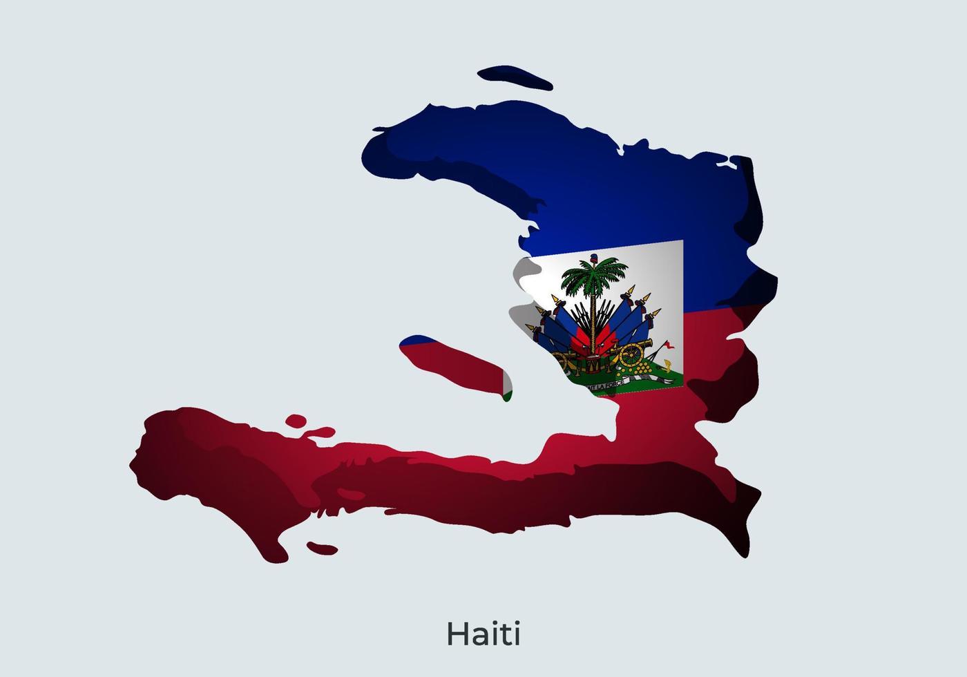 Haiti-Flagge. Papierschnitt-Design der offiziellen Weltflagge. geeignet für Banner, Hintergrund, Poster, Jubiläumsvorlage, Festivalurlaub, unabhängiger Tag. Vektor eps 10