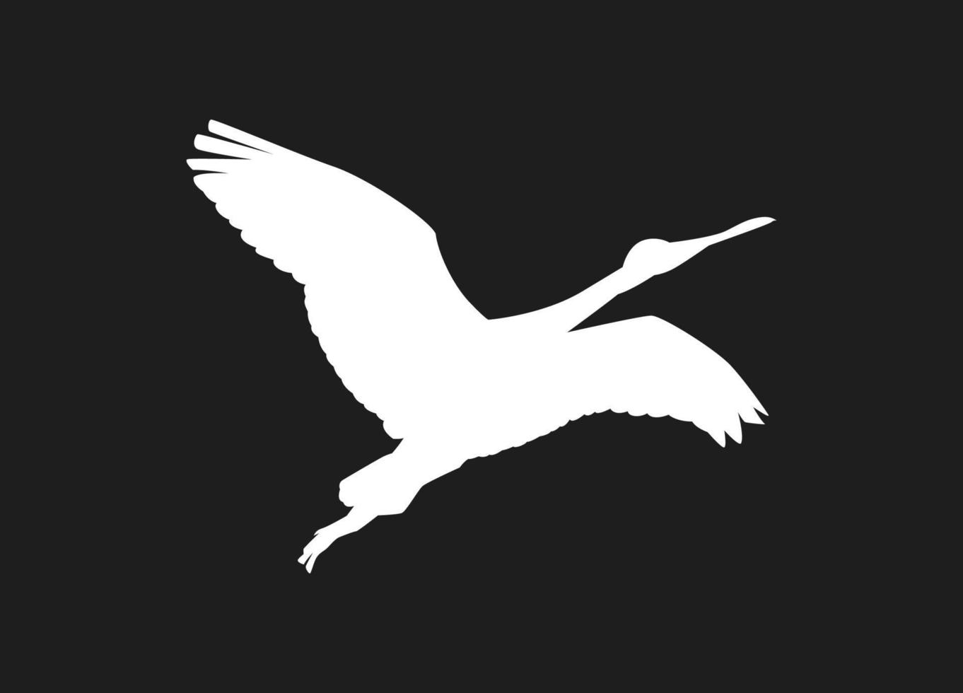 fliegender Vogel aus weißen Silhouetten isoliert auf schwarzem Hintergrund. geeignet für logo, symbol, banner, bakcground, tätowierung, bekleidung. Vogelelementvektor. Folge 10 vektor