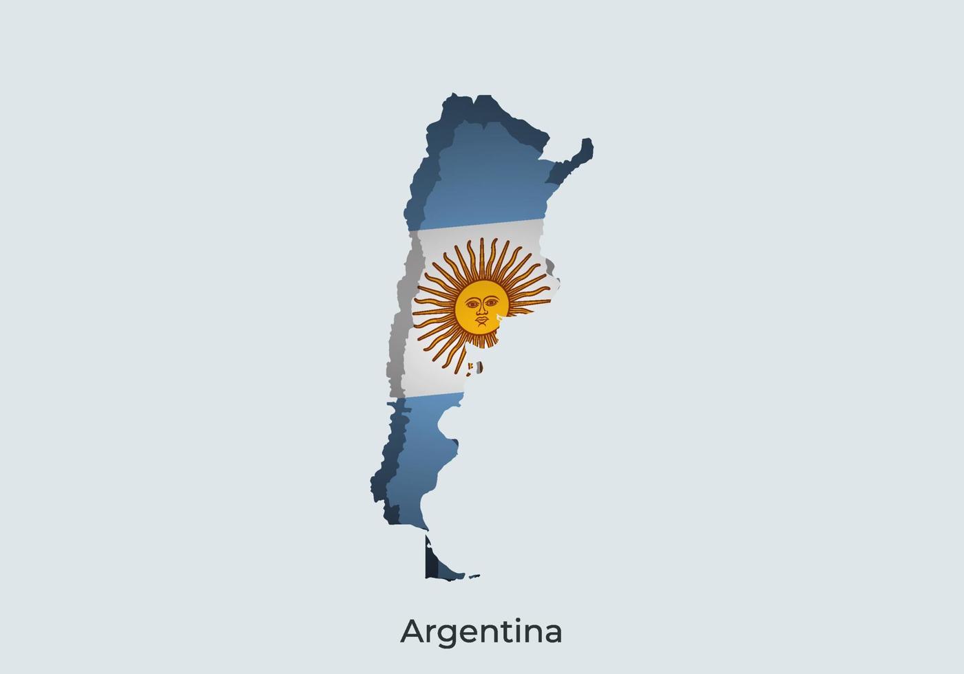 argentina flagga. papper skära av officiell värld flagga. passa för baner, bakgrund, årsdag, oberoende dag, festival Semester. eps 10 vektor