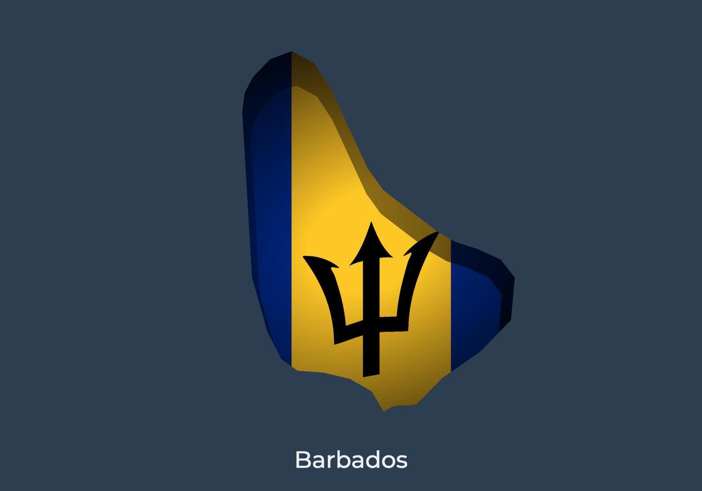 barbados flagga. papper skära stil design av officiell värld flagga. passa för baner, bakgrund, affisch, årsdag mall, festival Semester, oberoende dag. vektor eps 10