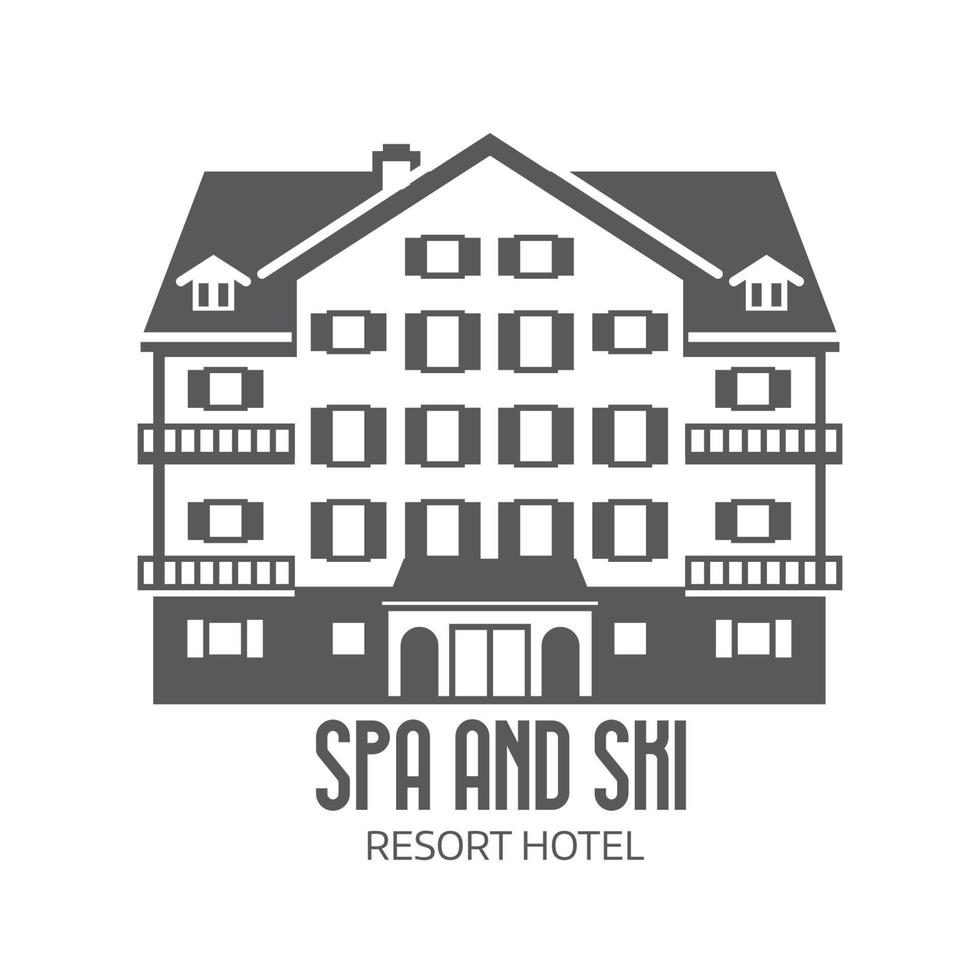 Logo des Winter-Ski- und Spa-Resort-Hotels vektor