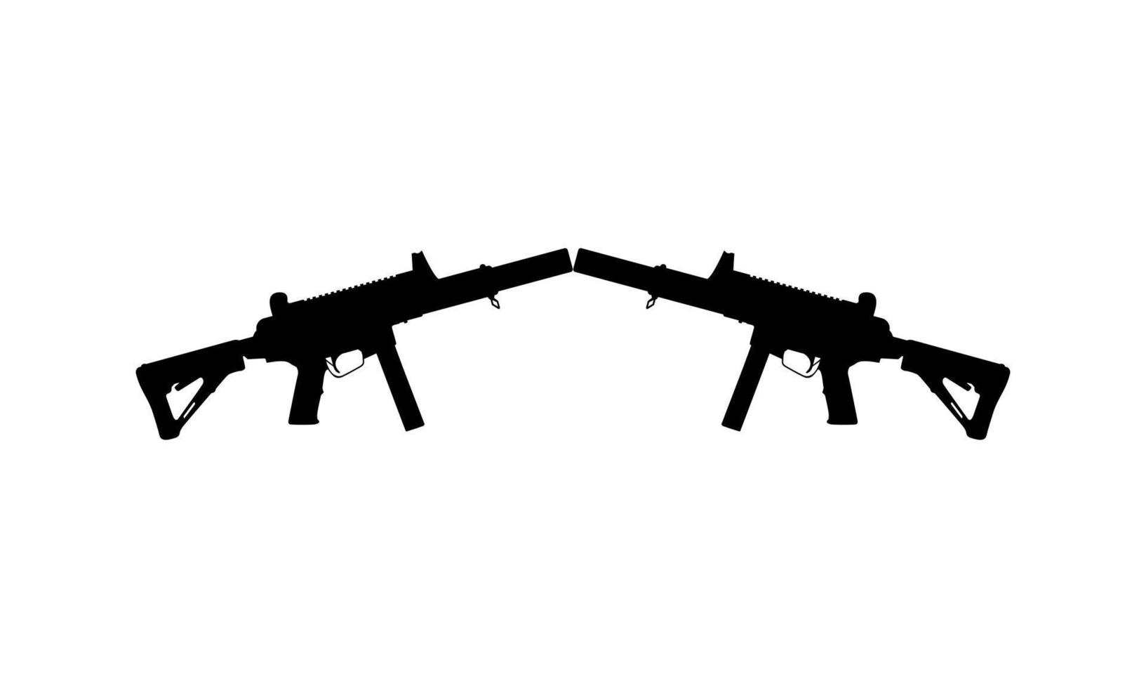 silhuett av pistol pistol för logotyp, piktogram, konst illustration, hemsida eller grafisk design element. vektor illustration