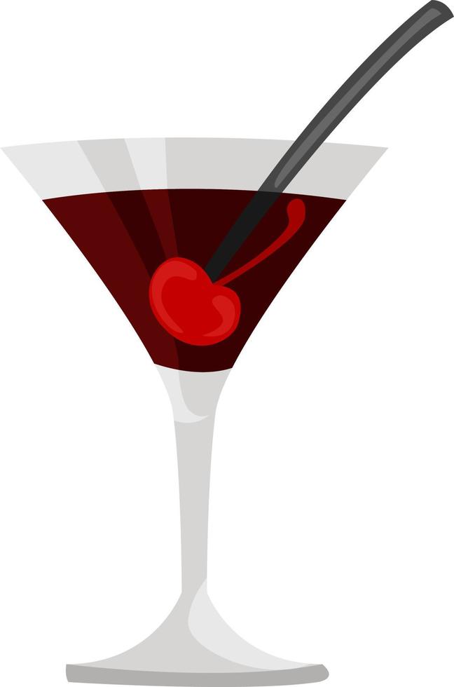 manhattan cocktail, illustration, vektor på vit bakgrund