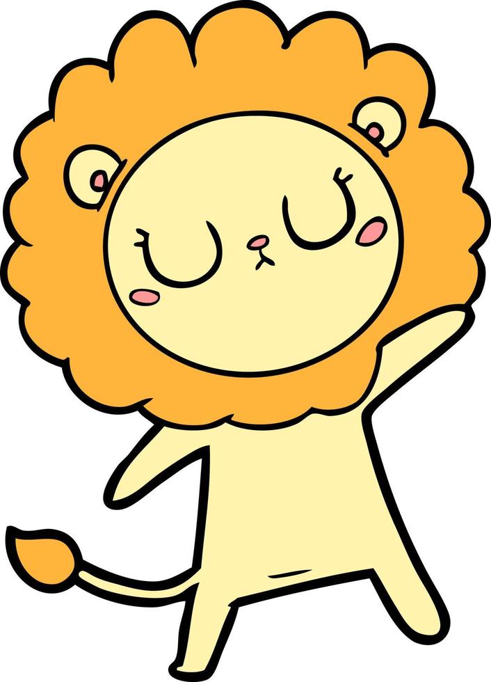 Vektor-Löwen-Charakter im Cartoon-Stil vektor