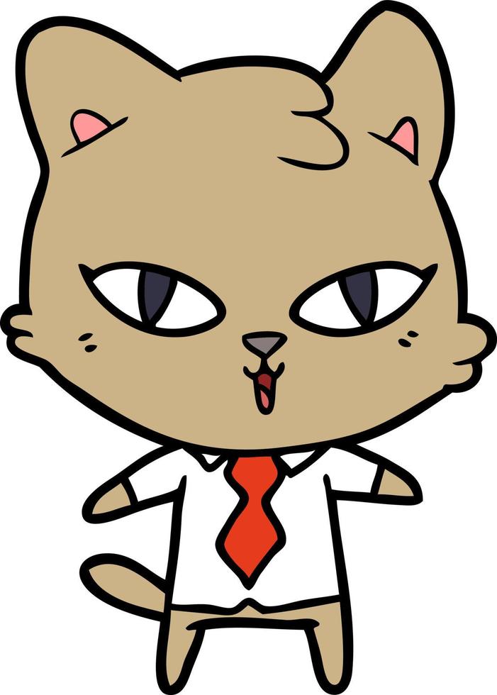 vektor katt karaktär i tecknad serie stil