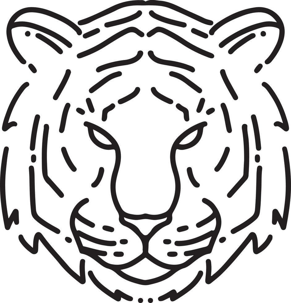 tiger linje logotyp match för din företag vektor