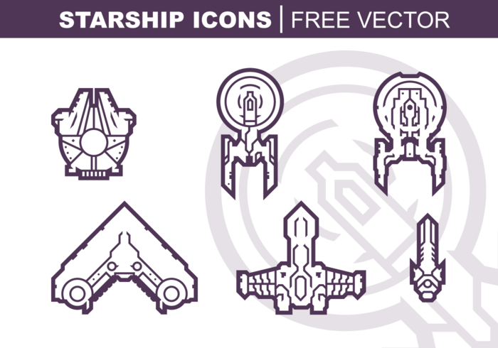 Starship Icons Free Vector Pack