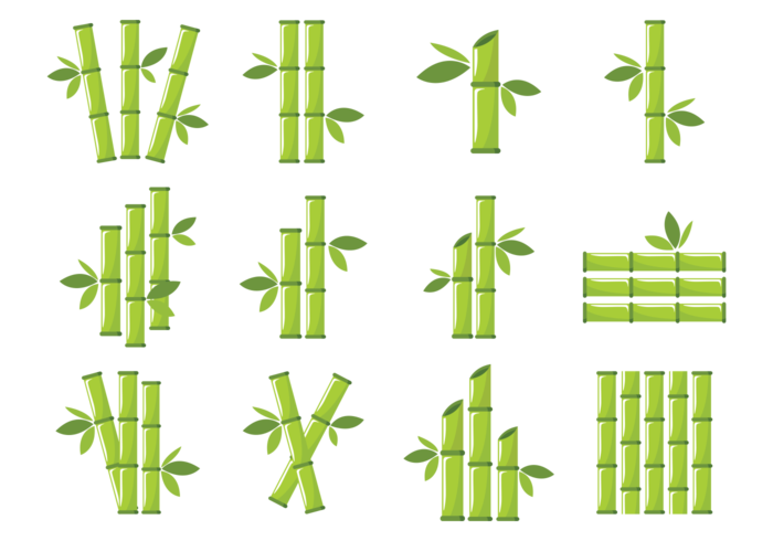 Bambu Ikoner Vektor
