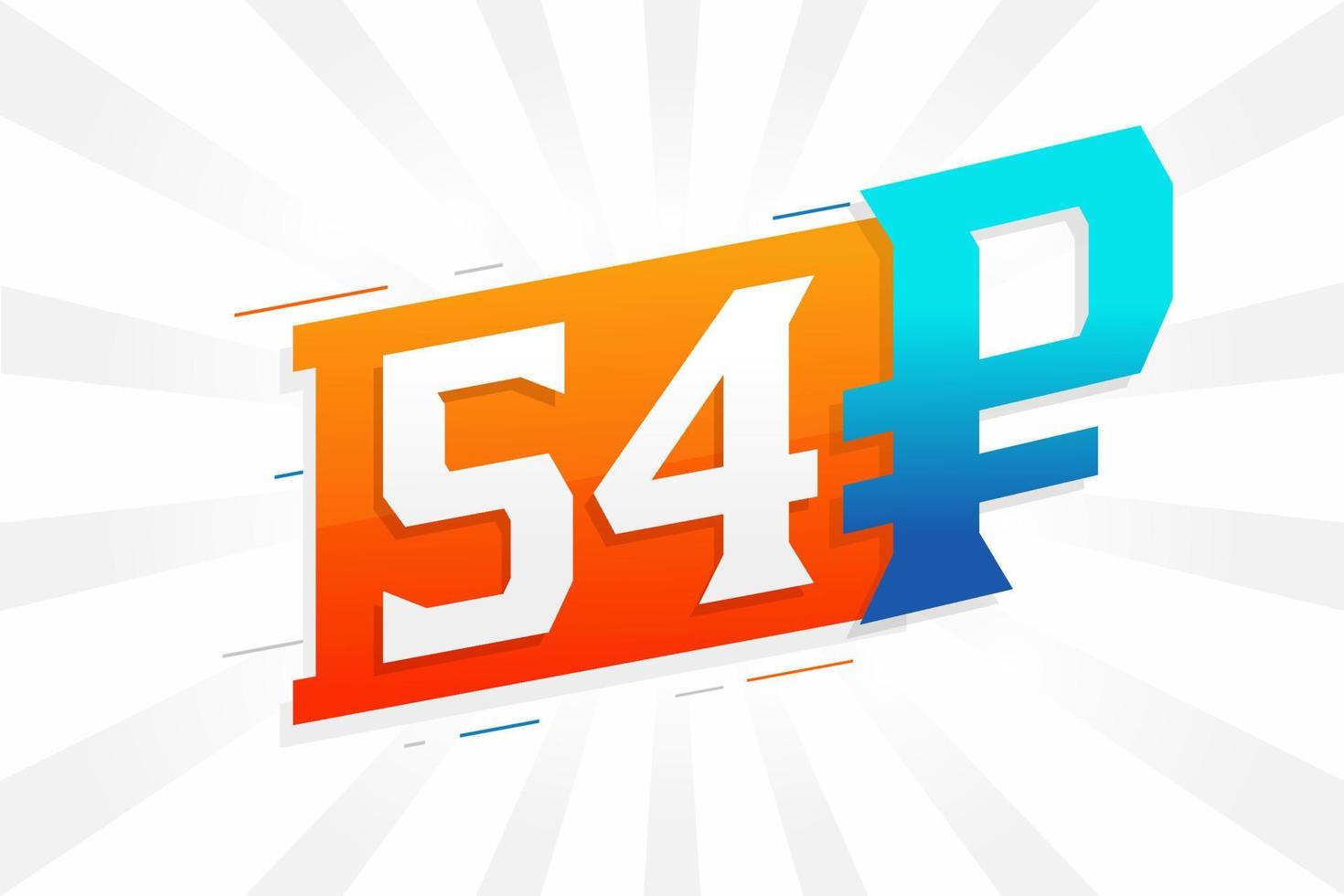 54 Rubel Symbol fettes Textvektorbild. 54 russische Rubel-Währungszeichen-Vektorillustration vektor