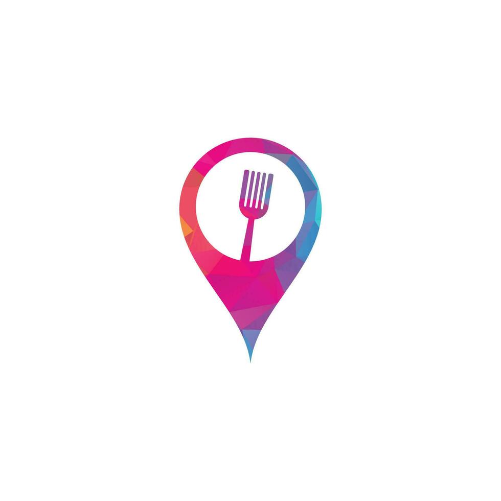 mat punkt logotyp design begrepp. mat och restaurang logotyp mall. ikon symbol. vektor