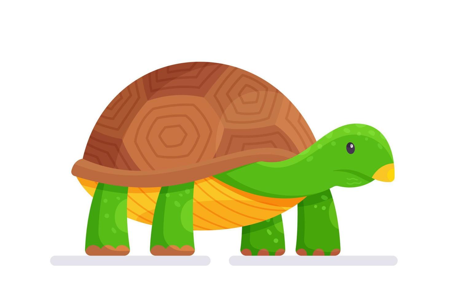 tecknad serie hav sköldpadda isolerat på en vit bakgrund. vektor