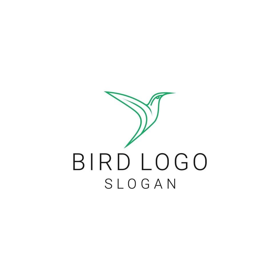 enkel linje fågel konst design ikon vektor