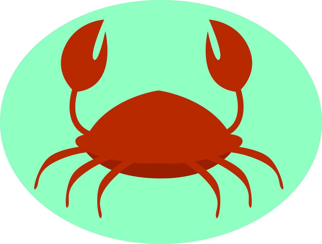Rote Krabbe, Illustration, Vektor auf weißem Hintergrund.