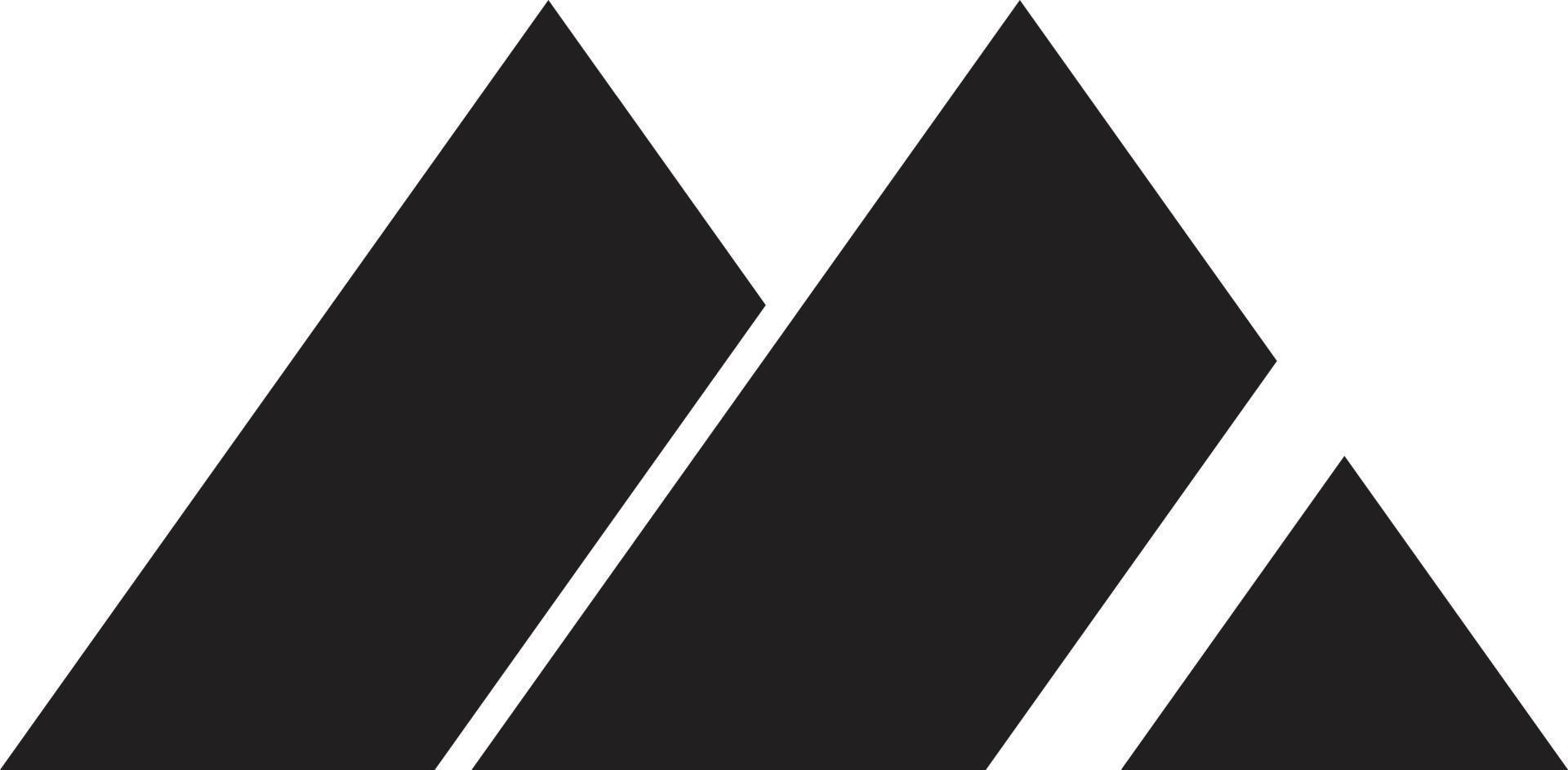 abstrakt triangel berg logotyp illustration i trendig och minimal stil vektor