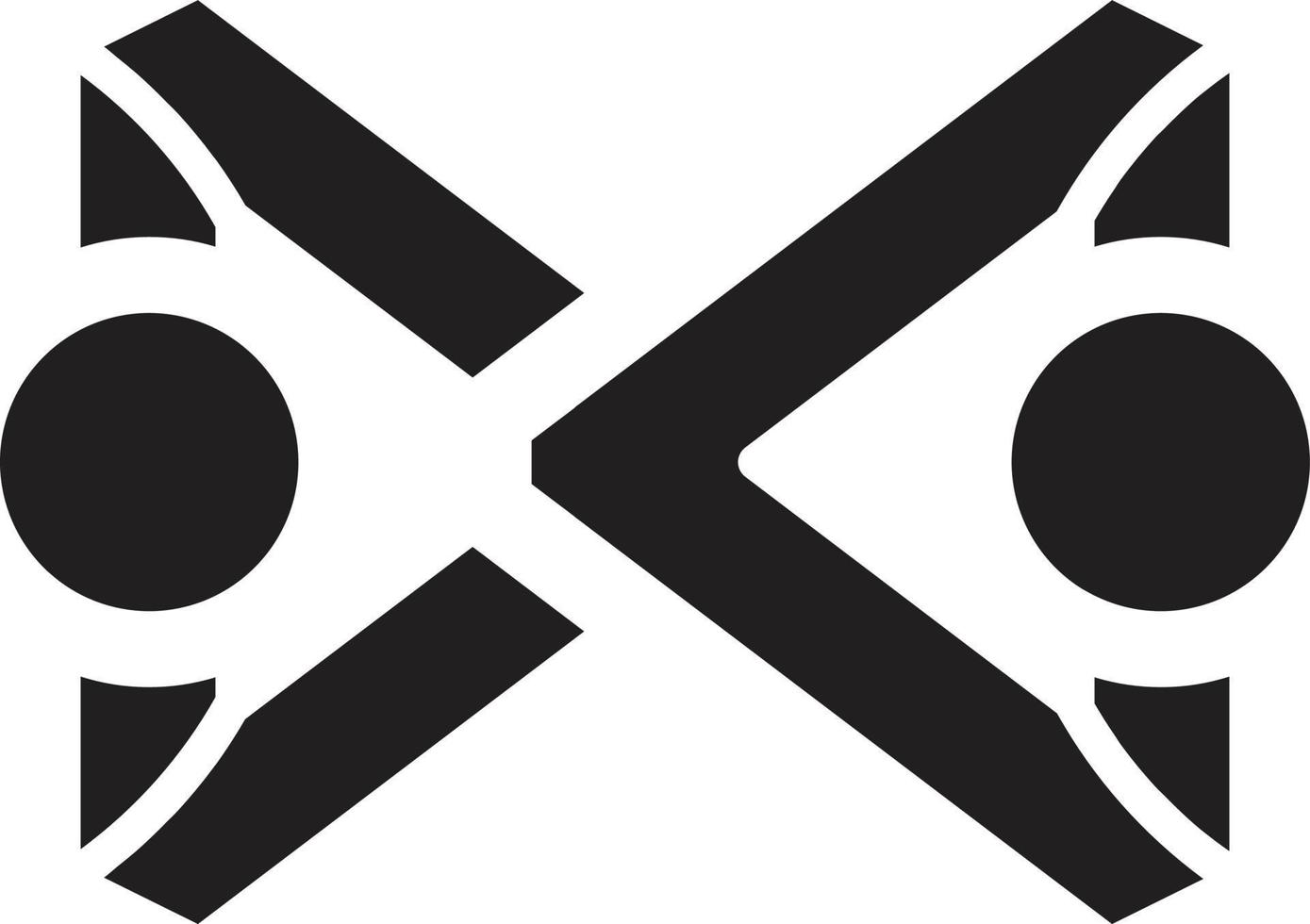 abstrakt två triangel logotyp illustration i trendig och minimal stil vektor