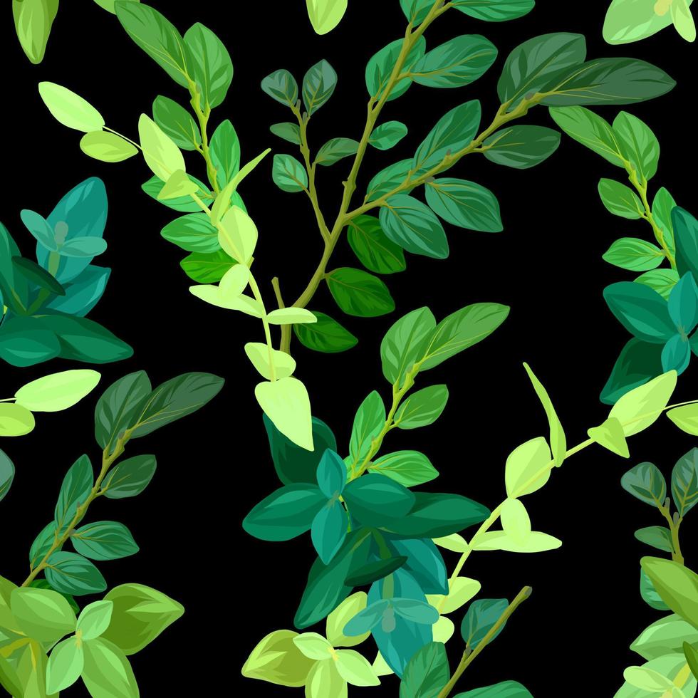 handritad färsk våren seamless mönster. blommig bakgrundsdesign med gröna blad, suckulenta växter och vita liljablommor. vektor illustration.