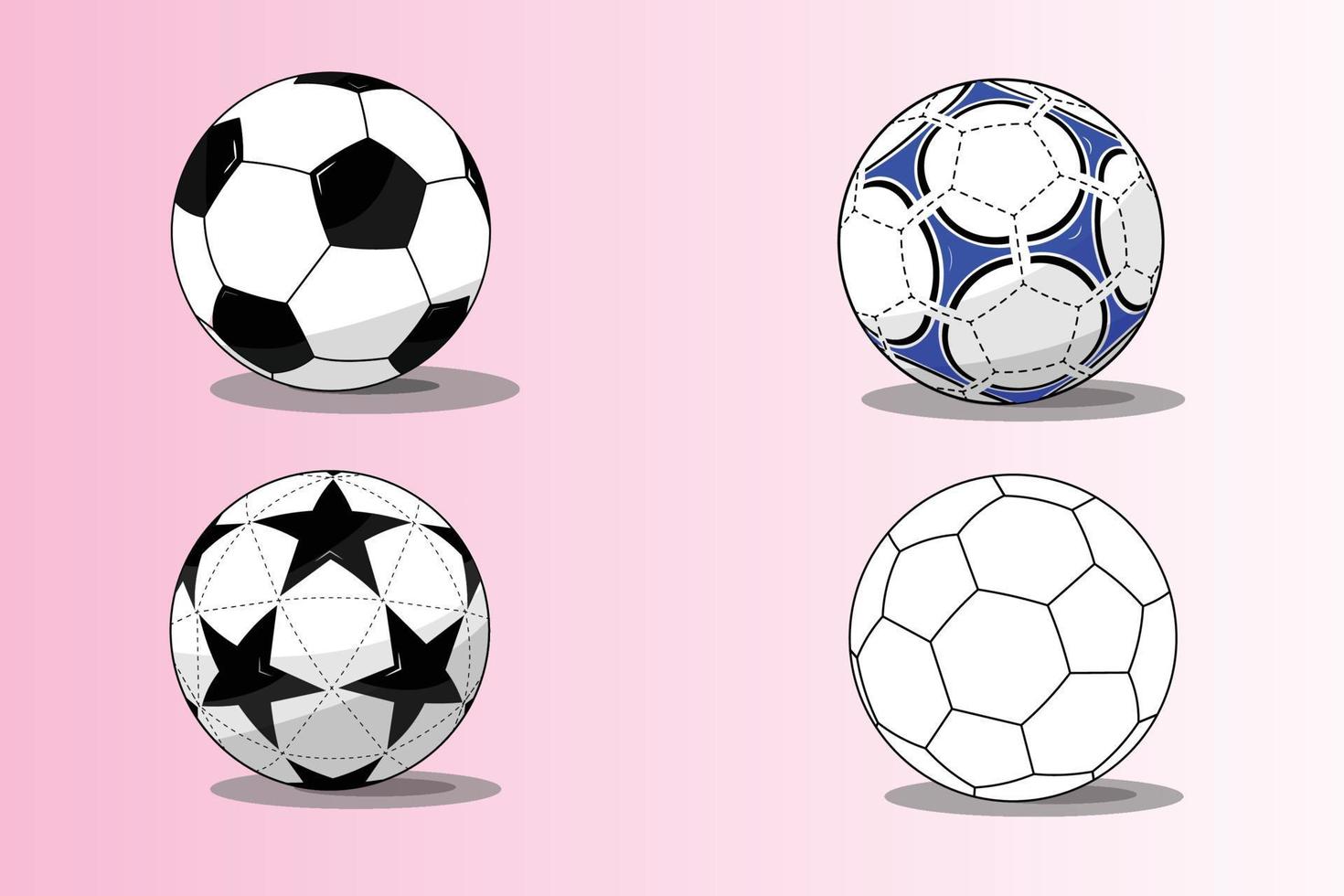 Fußball-Set-Vektor-Illustration-Weltmeisterschaft vektor